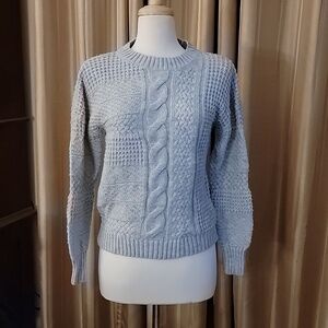 Time and Tru Cable Knit Crew Neck Sweater Size 4-6